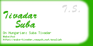 tivadar suba business card